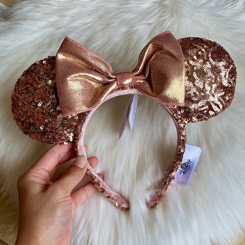 Minnie Mickey Mouse Ears Rose Gold Chrome 🌹✨